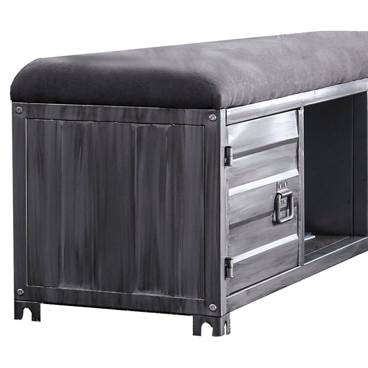 Steel on sale storage bench